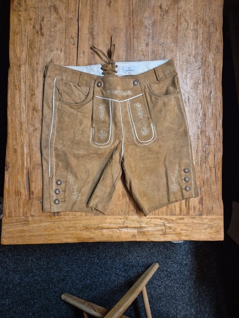 Heren lederhosen maat 52, Enlèvement ou Envoi, Waldschütz, Taille 56/58 (XL), Comme neuf