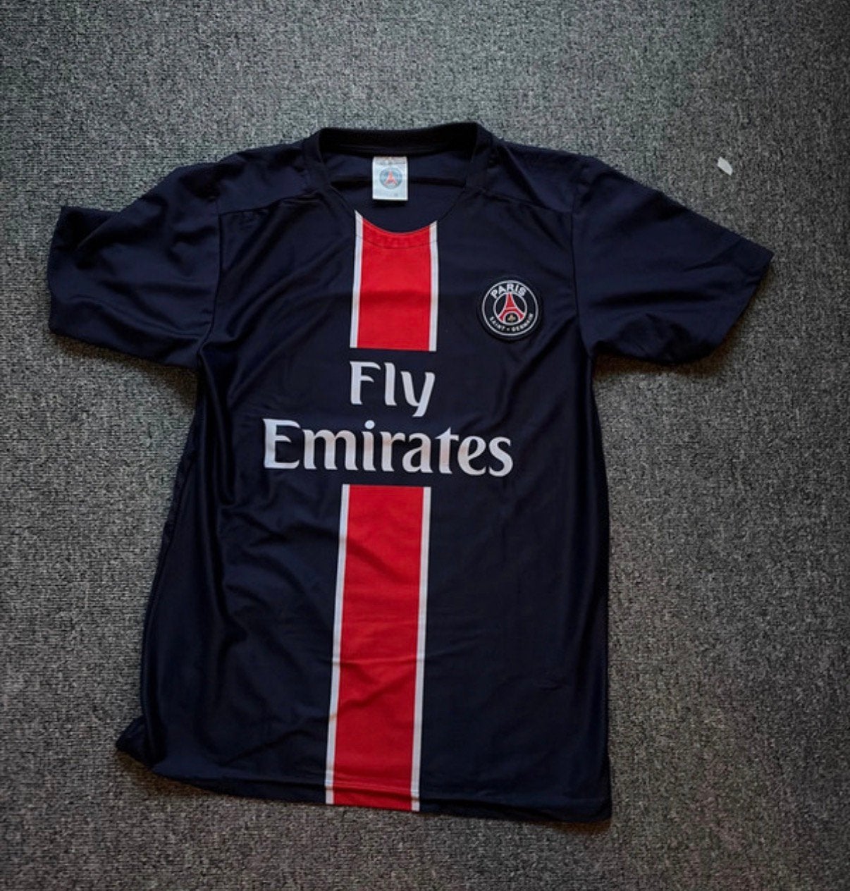 Maillot psg fly emirates floqué ibrahimovič, Taille XL, Enlèvement ou Envoi, Comme neuf, Maillot