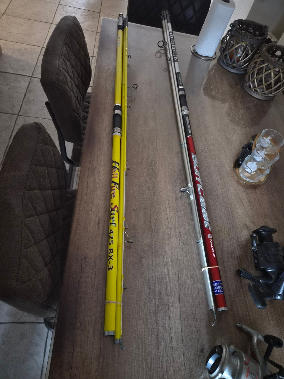 2 strandhengels met molen, Enlèvement, Moulinet