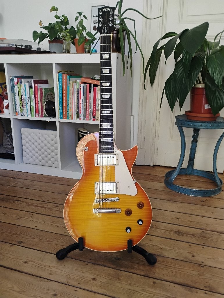 FGN NEO CLASSIC LS LEMON DROP w/ Wizz Pickups Clone PAF, Enlèvement, Utilisé, Solid body, Autres marques