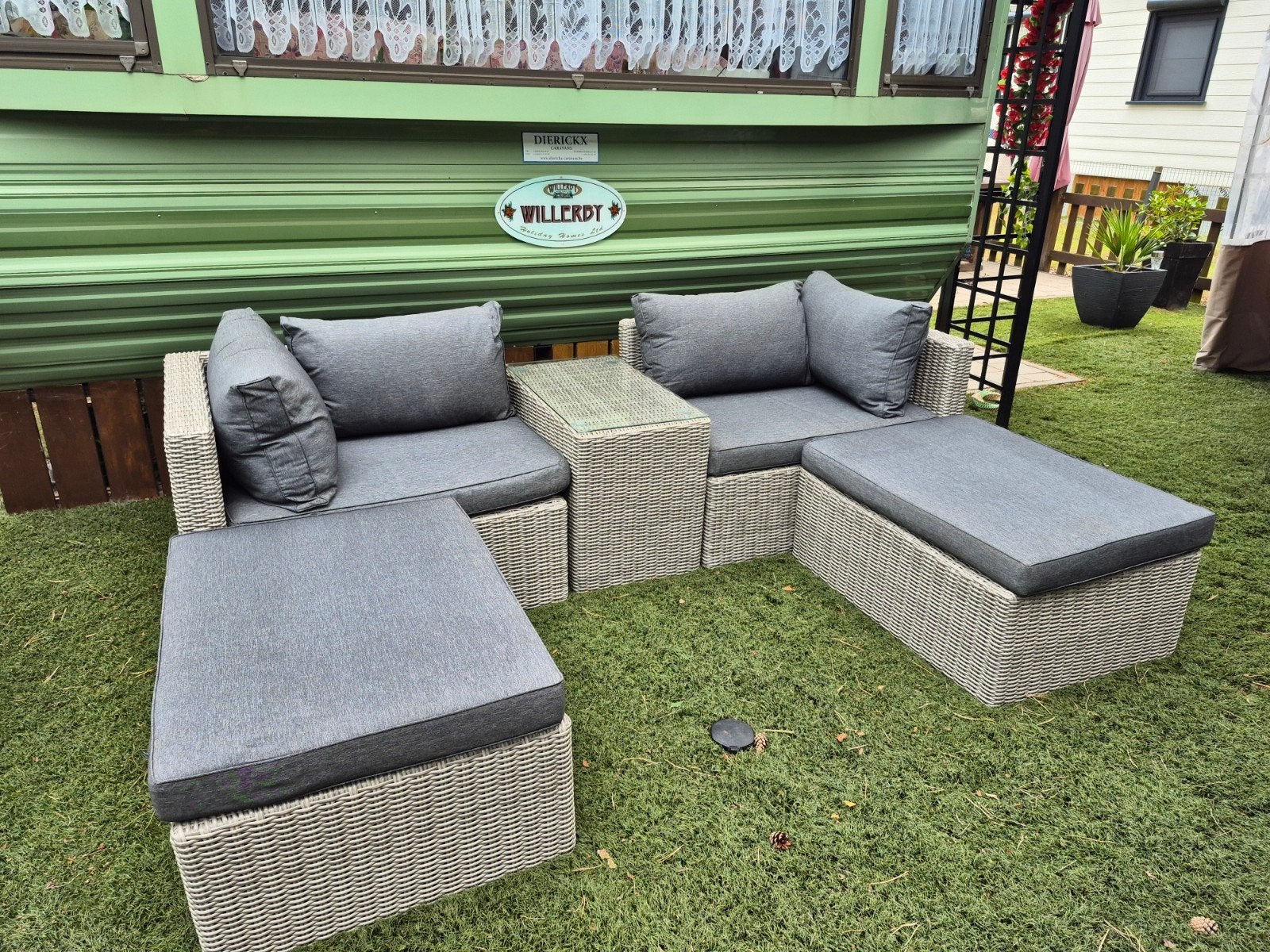 Loungeset met kussens., Tuin en Terras, Tuinsets en Loungesets, Ophalen, Loungeset