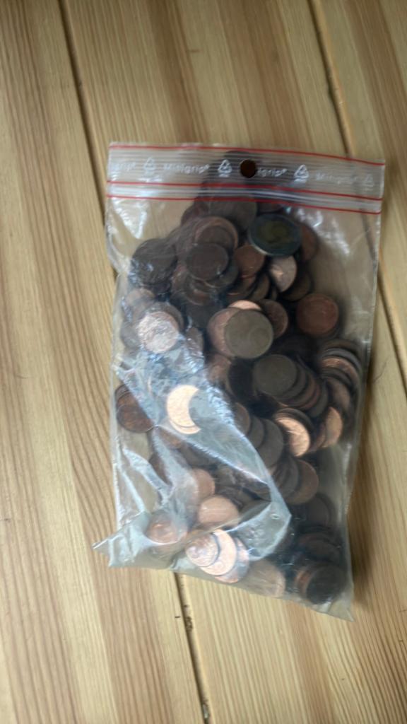 Zak munten, rosse en enkele buitenlandse, Postzegels en Munten, Munten en Bankbiljetten | Verzamelingen, Ophalen, Munten