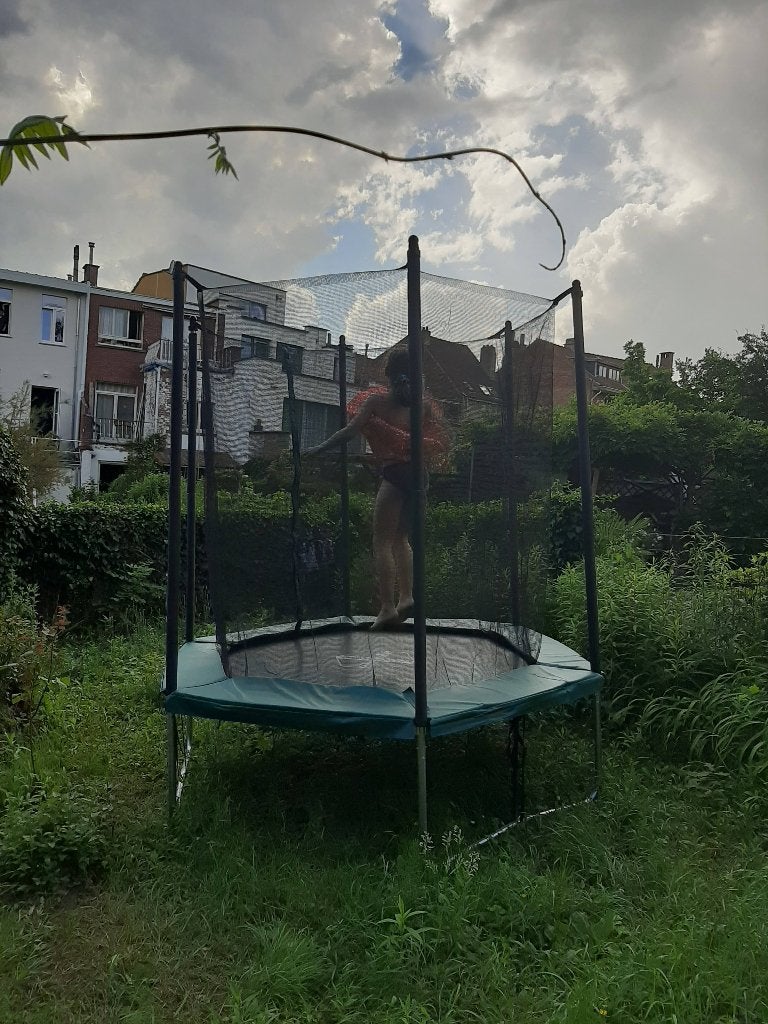 trampoline Domyos 240 avec filet de protection, Enlèvement, Comme neuf