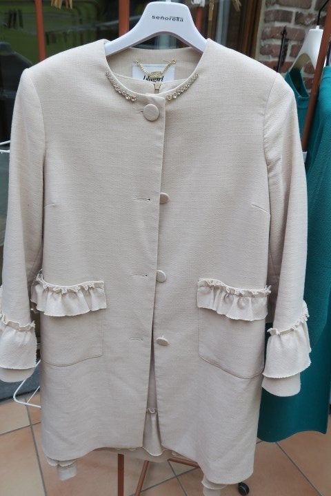 Kleedje+manteltje beige Blugirl mt 38, Kleding | Dames, Maat 38/40 (M), Kostuum of Pak, Beige, Blugirl
