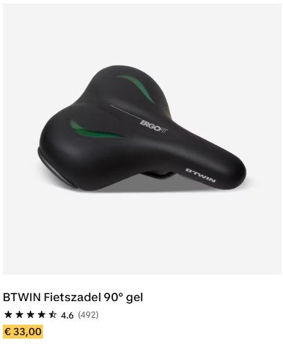 ✅ NIEUW Gel Fietszadel ✅, Fietsen en Brommers, B,twin, Nieuw, Ophalen of Verzenden, Zadel