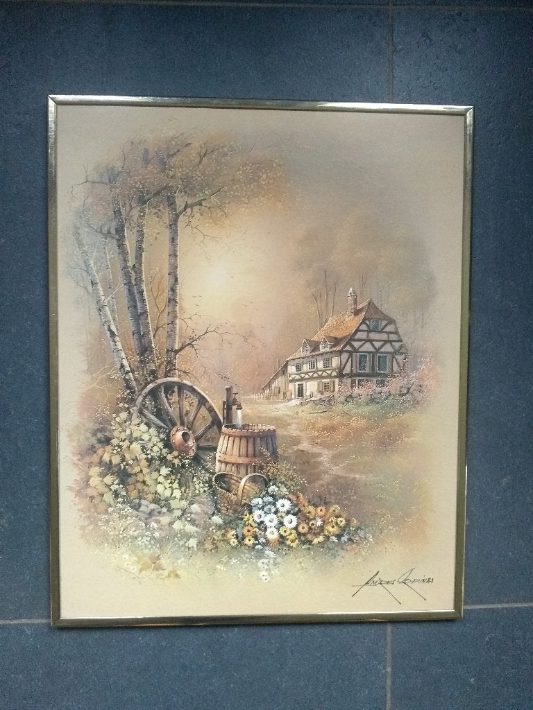 wanddecoraties/kunstprint Andres Orpinas/Anton Pieck..., Ophalen of Verzenden, Gebruikt