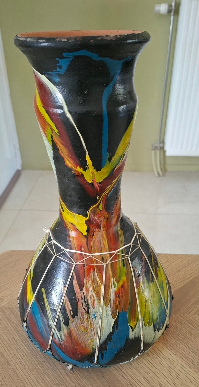 Unieke Handgemaakte Darbuka / Vaastrommel – Kleurrijk & Deco, Ophalen, Blauw