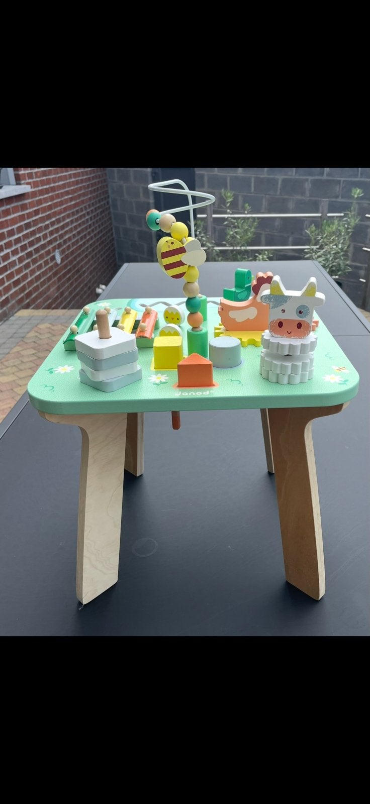 Table d’activité en bois pour bébé :jolie prairie, Enlèvement, Comme neuf