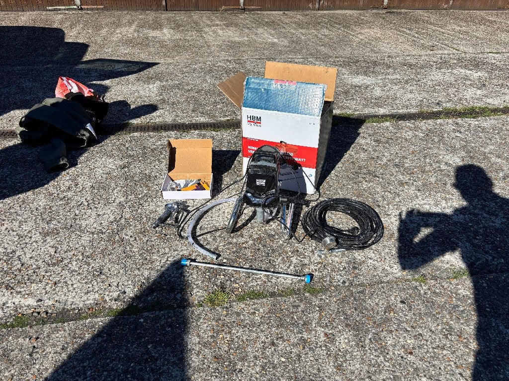 HBM Airless verfspuit, Enlèvement