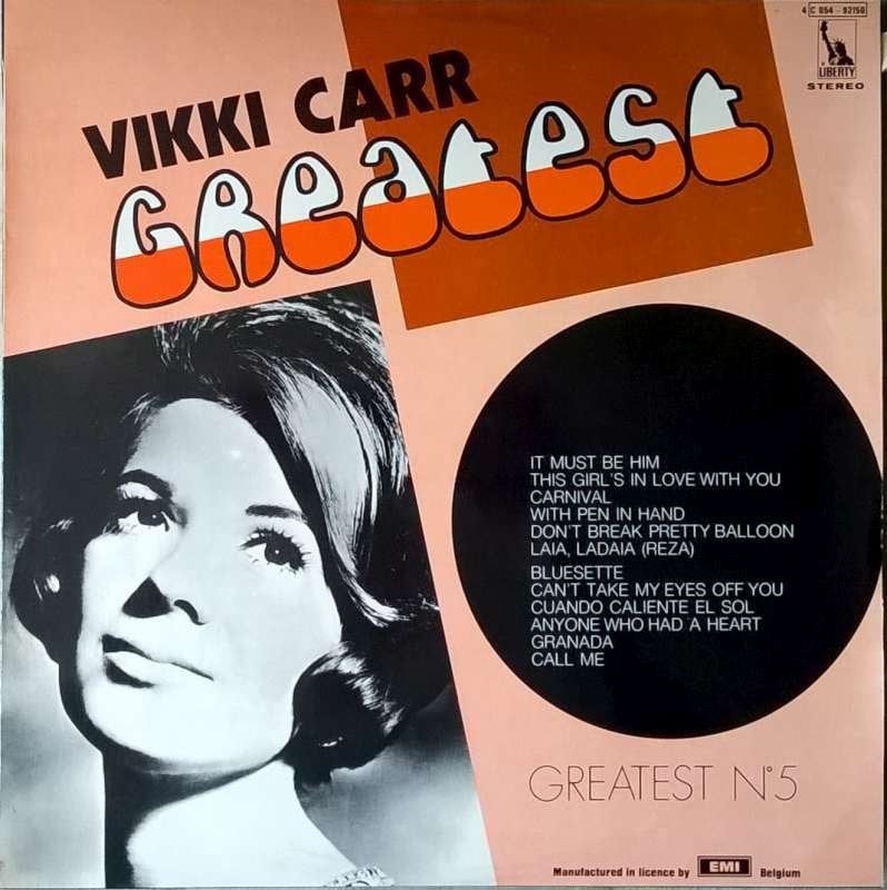 LP Vikki Carr – Greatest N5, LP, Pop, Ophalen of Verzenden, Zo goed als nieuw
