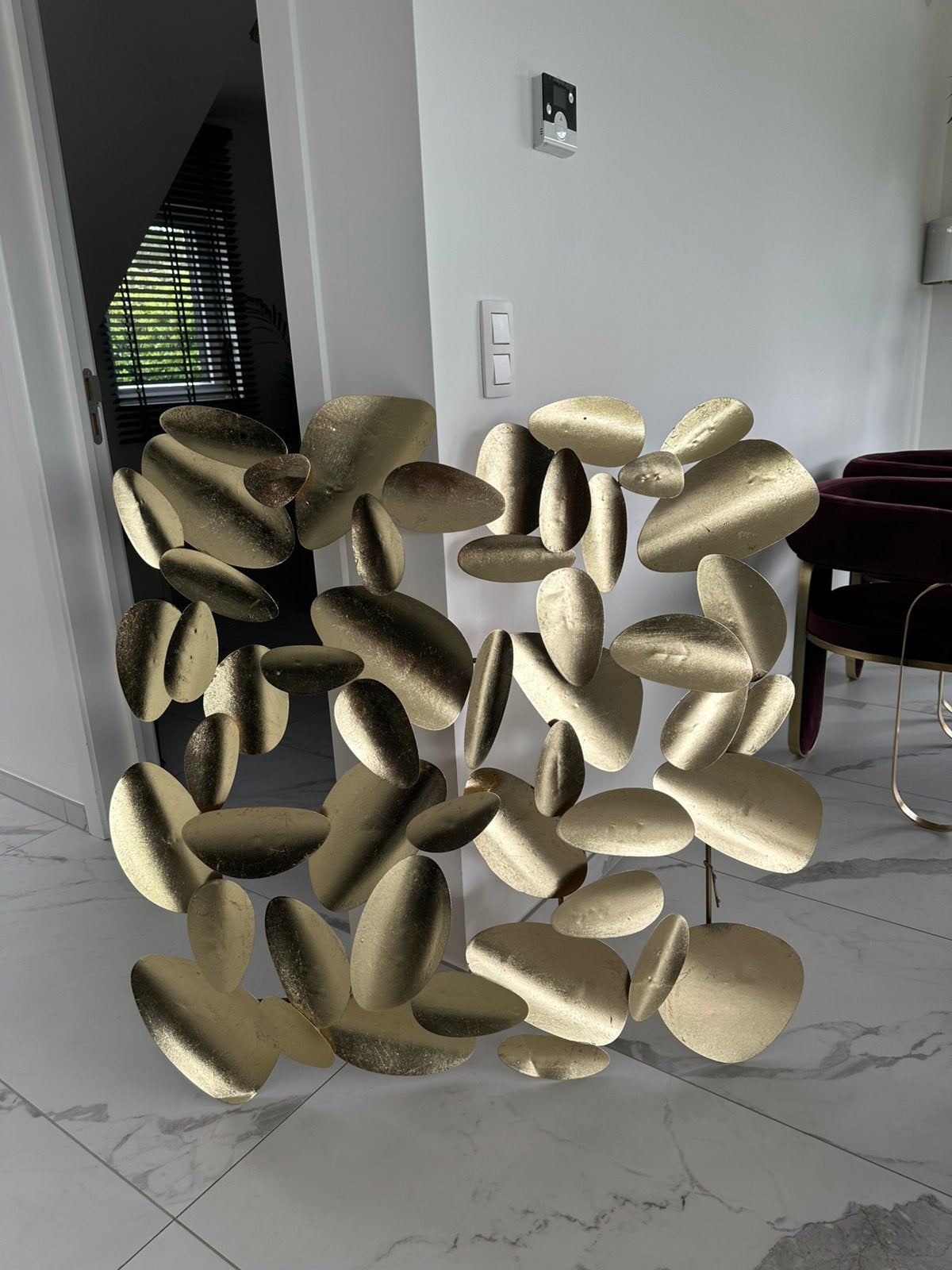 Decoration murale design doré 1m x 1m - Style moderne chic, Maison & Meubles, Accessoires pour la Maison | Décorations murale