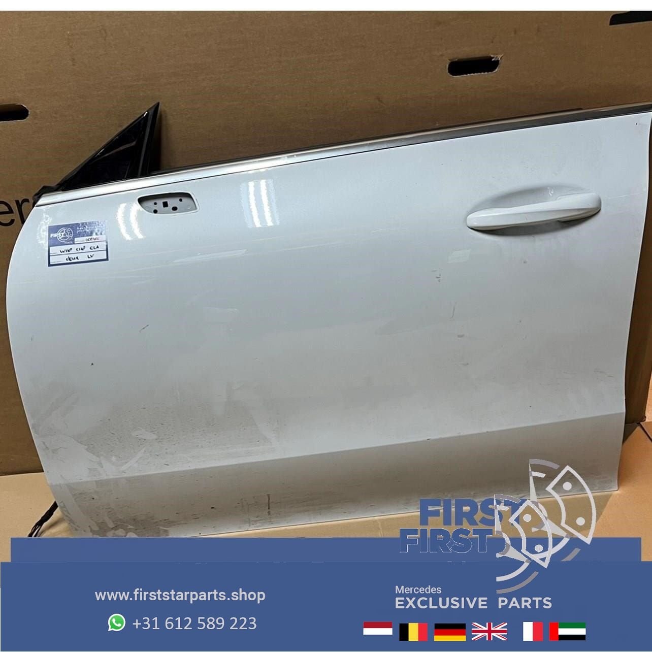 W118 C118 X118 CLA DEUR PORTIER WIT COMPLEET LINKSVOOR Merce, Auto-onderdelen, Gebruikt, -, Deur, Voor