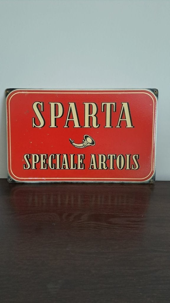 plaque publicitaire Sparta Artois, Verzamelen, Ophalen of Verzenden, Gebruikt, Reclamebord