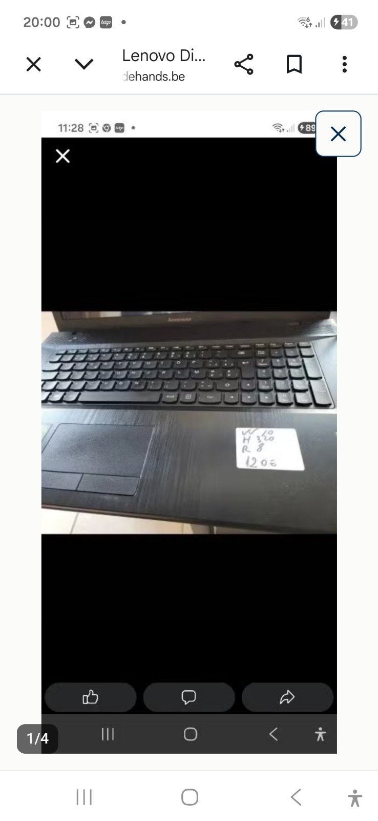 laptop leveno, Ophalen of Verzenden