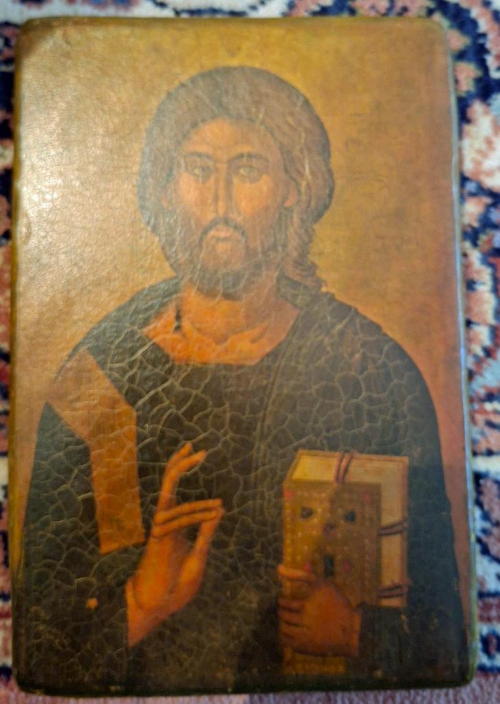 Religieuze icoon van Christus Pantocrator, Antiquités & Art, Antiquités | Objets religieux, Enlèvement