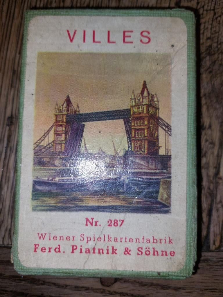 oude speelkaarten VILLES, begin 1900, Ophalen of Verzenden