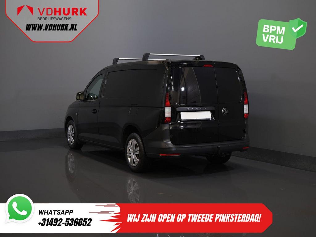 Volkswagen Caddy Cargo Maxi 2.0 TDI 125 pk DSG Aut. Standkac, Auto's, Automaat, Zwart, Bedrijf, Diesel