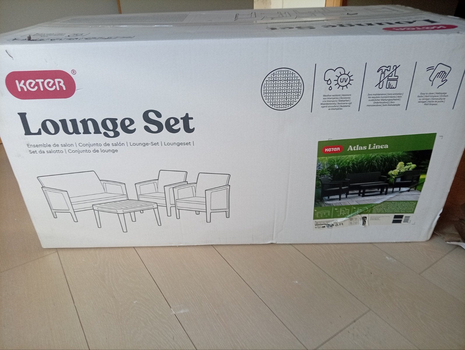 lounge set nieuw, Ophalen, 4 zitplaatsen, Kunststof, Nieuw
