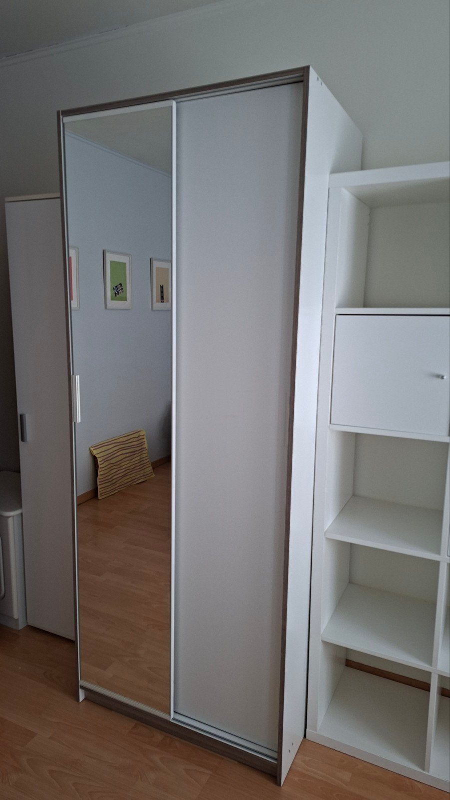 kleerkast met schuifdeur en met spiegel, Huis en Inrichting, Kasten | Kleerkasten, Ophalen