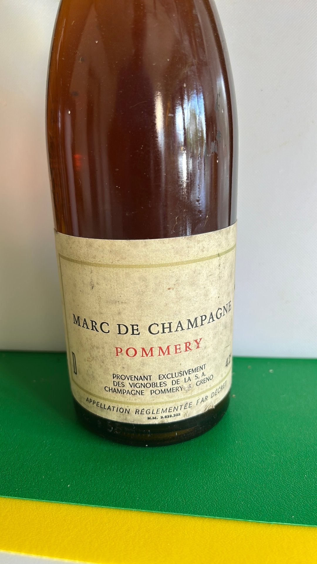 Marc de Champagne Pommery, Pleine, Comme neuf, Champagne, Enlèvement