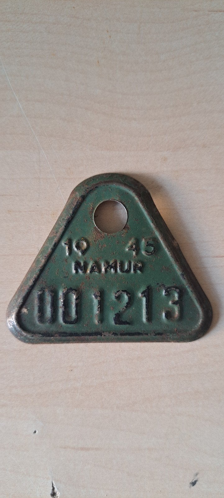 plaque taxe velo 1945 Namur, Envoi