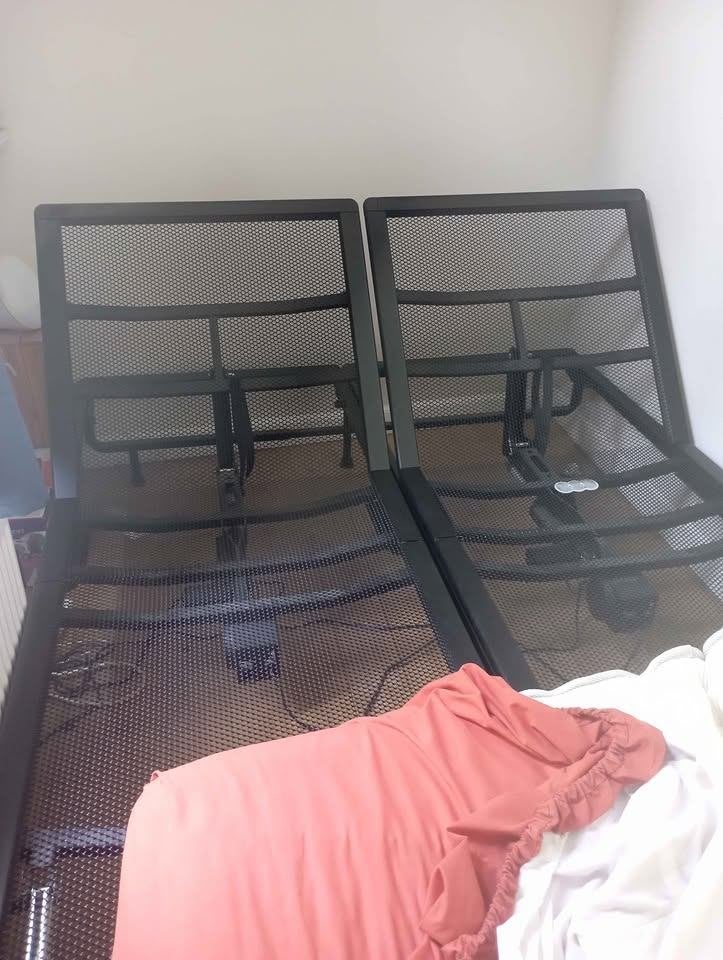 Sommier électrique Auping 2x80x200 – très bon état, Enlèvement, Utilisé, Deux personnes, 160 cm