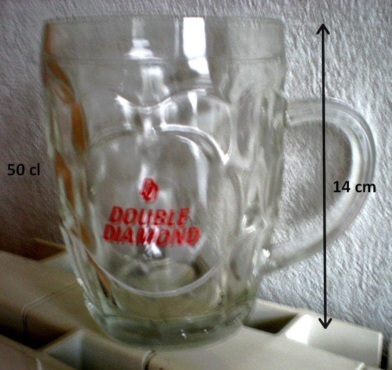 Double diamond   Chope 1/2 litre, Enlèvement ou Envoi, Comme neuf, Chope(s)