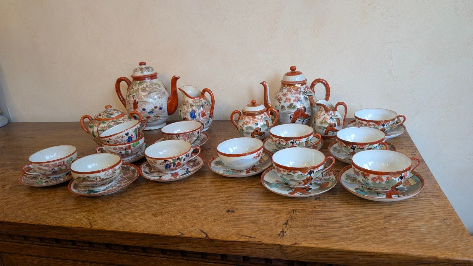 Ensemble de 2 cafés en porcelaine chinoise ancienne en forme, Antiquités & Art, Enlèvement