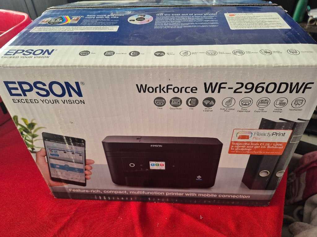 Epson WorkForce WF-2960DWF all-in-one printer, Wi-Fi intégré, All-in-one, Enlèvement, Utilisé