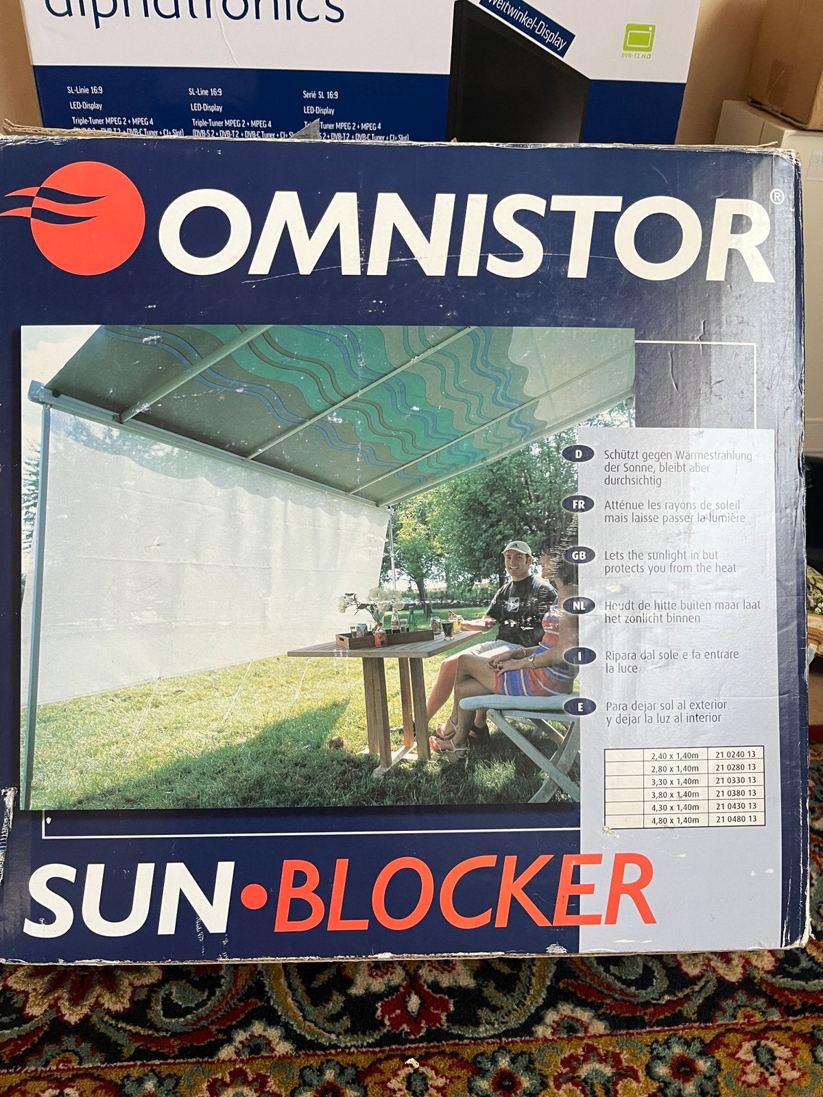 Omnistor sun blocker afmetingen 1,40 3,40 m, Enlèvement, Comme neuf