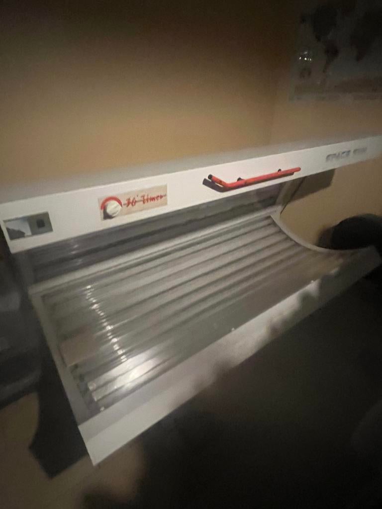 Zonnebanken zonnehemel met gelaatsbruiner, Elektronische apparatuur, Zonnebanken en Gezichtsbruiners, Ophalen, Gebruikt, Zonnebank dubbelzijdig