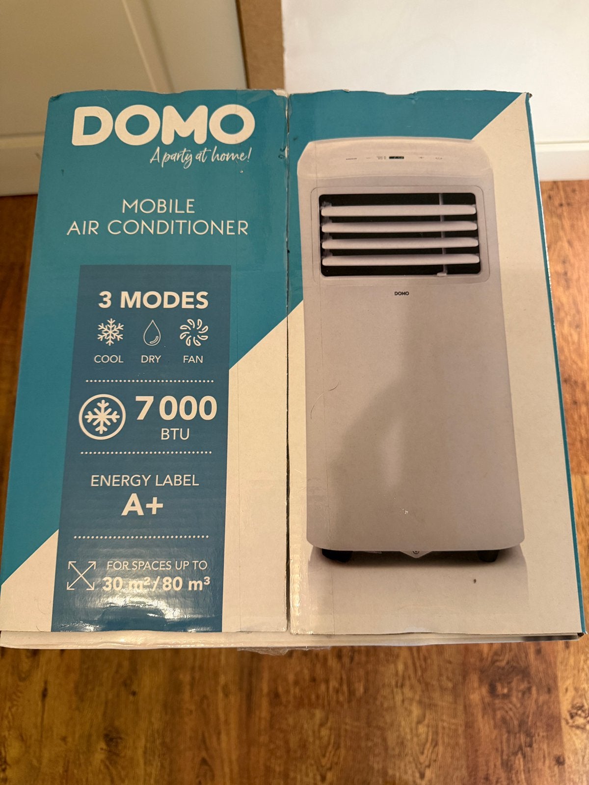 DOMO Airco (DO10161) met garantie, Ophalen, 3 snelheden of meer, Zo goed als nieuw, Afstandsbediening