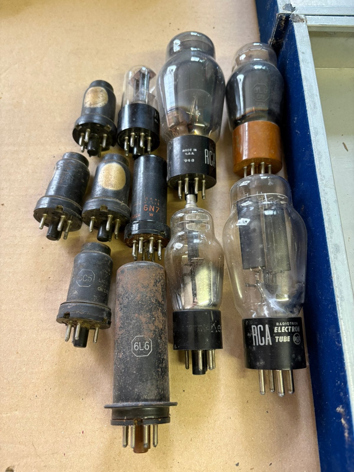 Lot 10 tubes électroniques RCA / JAN (6L6, JAN 6N7, 6C5...), Enlèvement, Utilisé