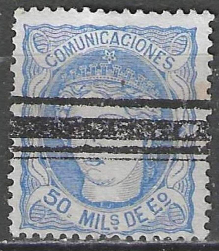 Spanje 1870 - Yvert 107 - Allegorische figuur. (ST), Verzenden, Gestempeld