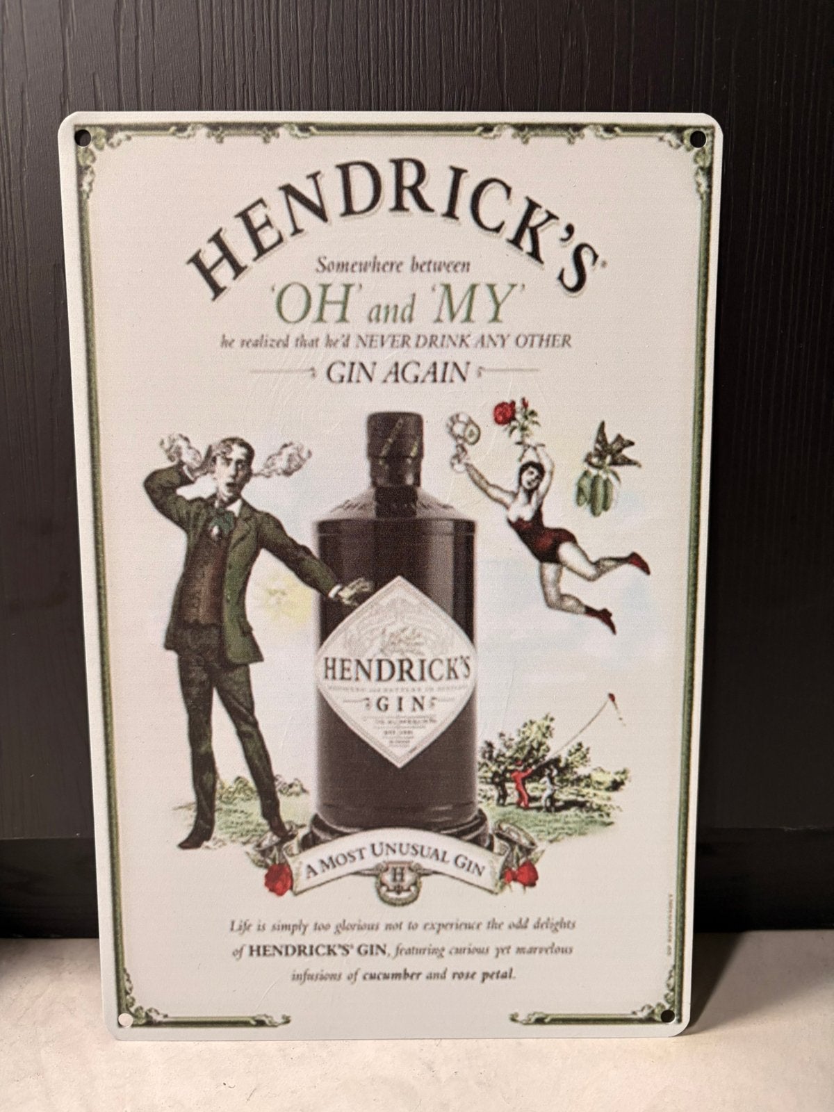 Reclamebord Hendrick’s Gin, Verzamelen, Ophalen of Verzenden, Nieuw, Reclamebord