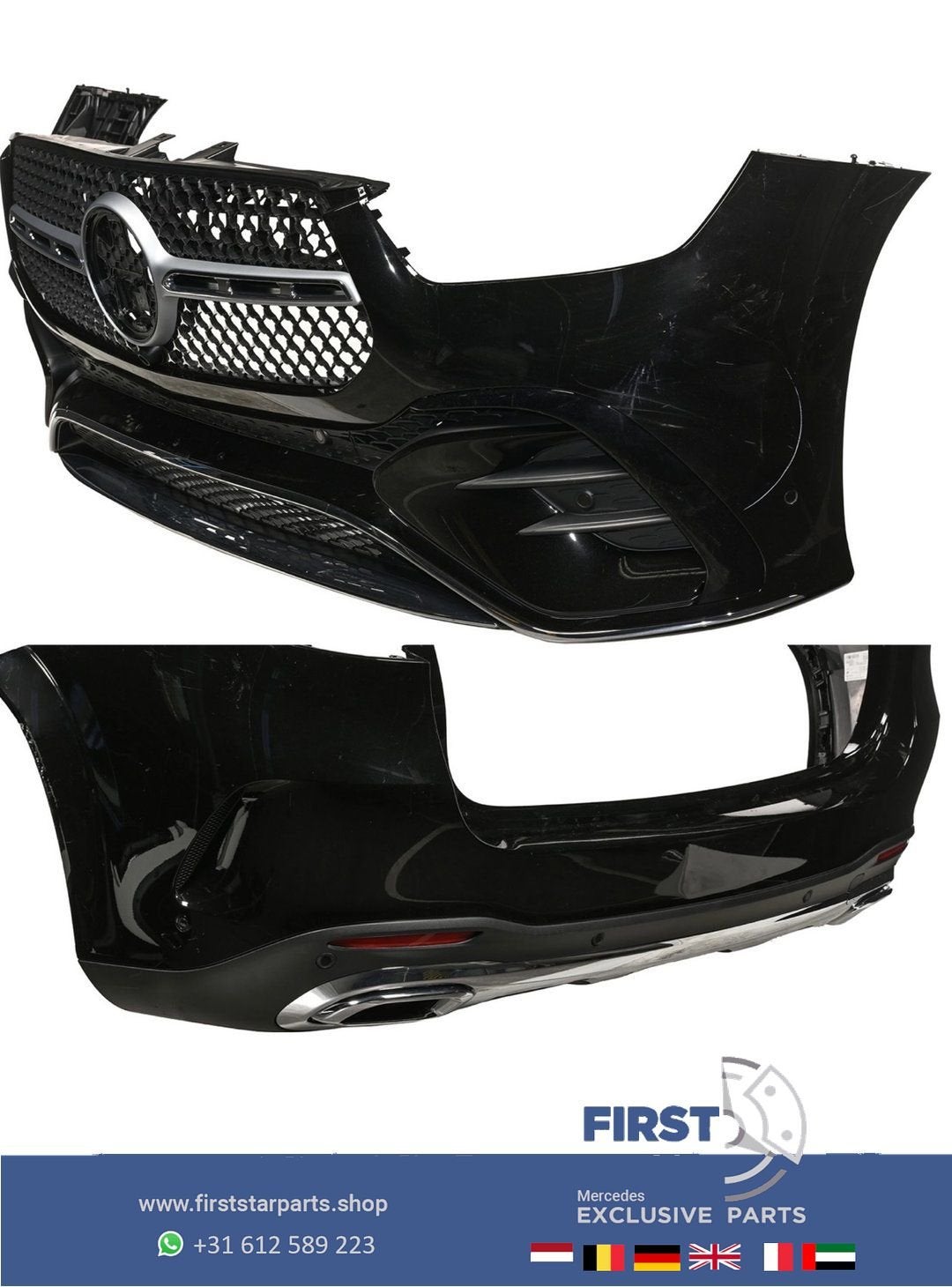 W167 AMG PAKKET BUMPER SET V167 GLE SUV AMG LINE AMG VOORBUM, Utilisé, Avant, -, -