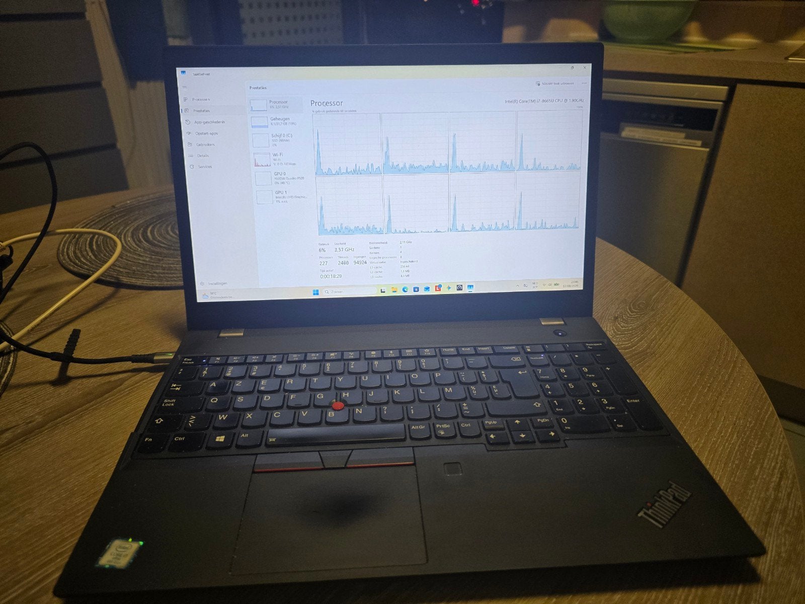 Lenovo P53S 32GB RAM, Nvidia Gpu, 512gb Ssd, Computers en Software, Windows Laptops, Met videokaart, Zo goed als nieuw, Gaming