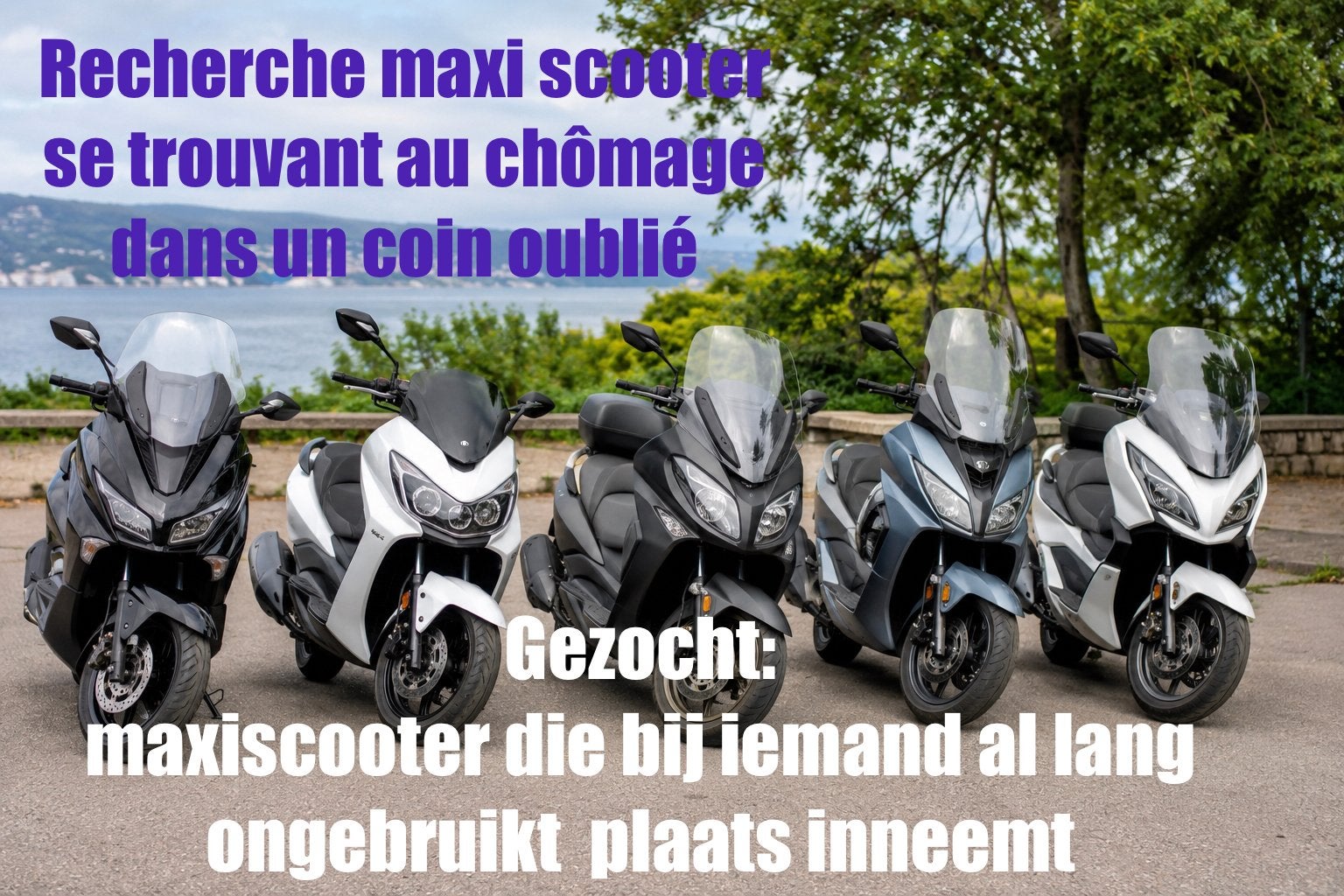 Op zoek naar werkloze maxiscooter 125cc die in de weg staat, Ophalen of Verzenden, Gebruikt, 125 cc