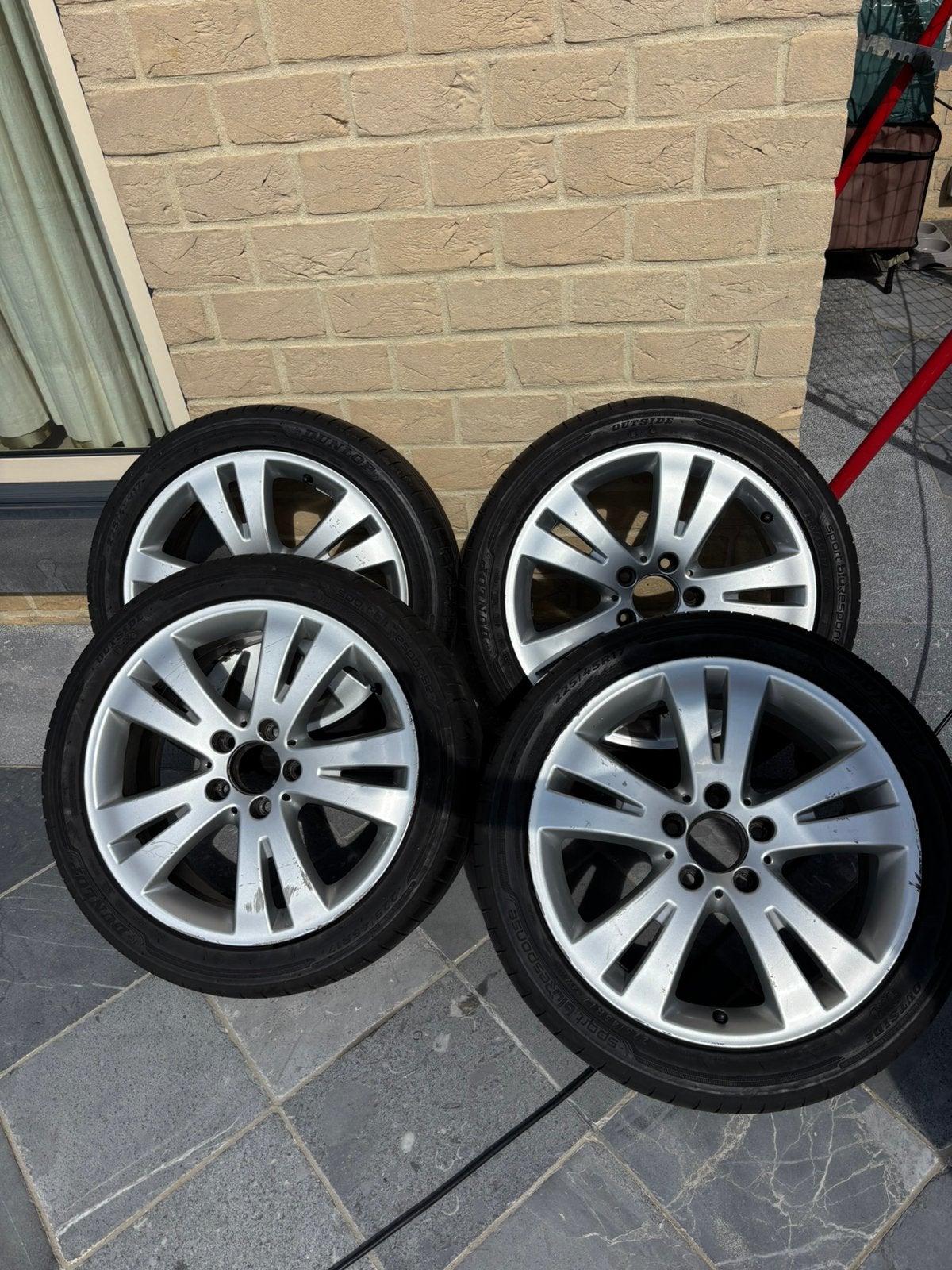 4 jantes Mercedes W204 17 pouces, Autos : Pièces & Accessoires, Pneus & Jantes, Pneus et Jantes, Véhicule de tourisme, Pneus été
