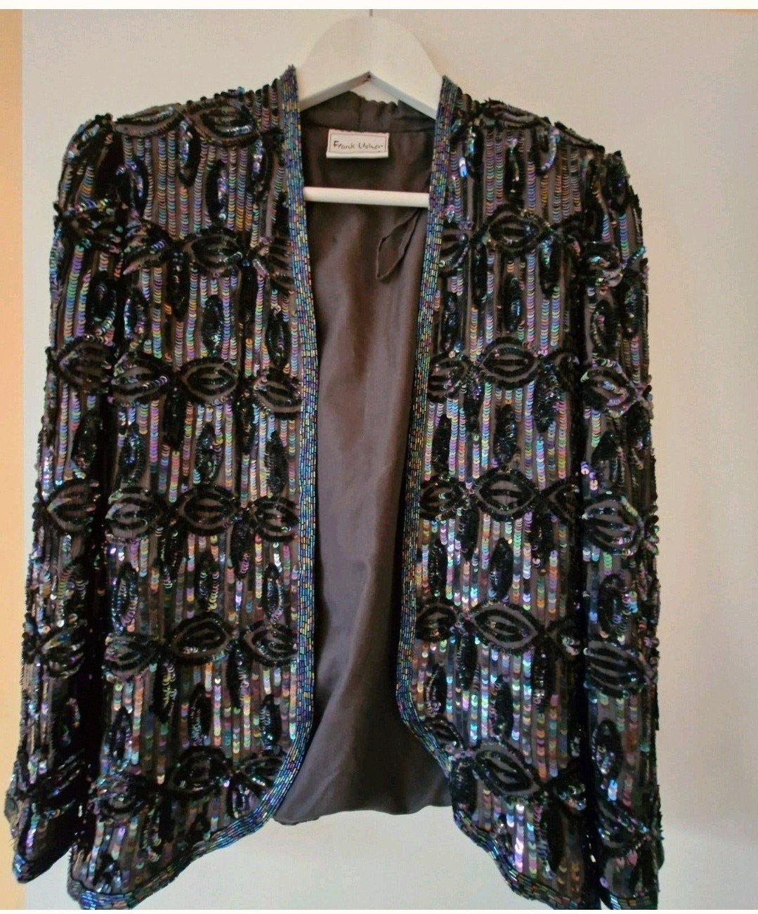 Veste vintage sequins et perles FRANK USHER – Années 80, Kleding | Dames, Ophalen of Verzenden, Gedragen