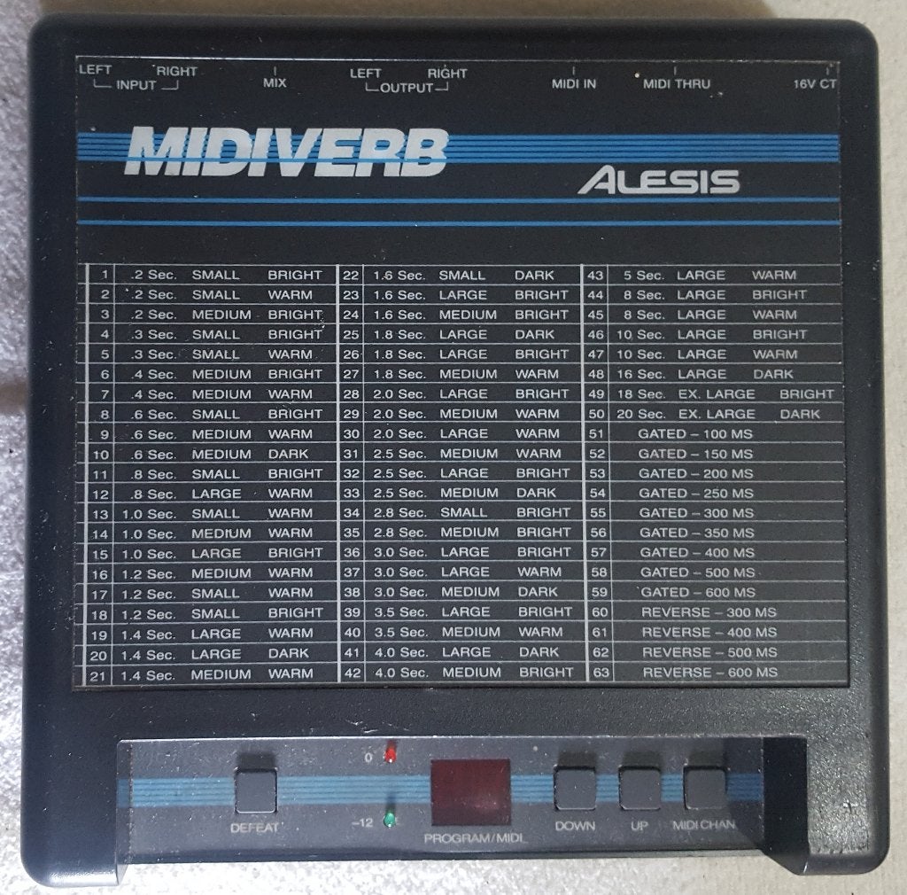 Alesis Midiverb, Muziek en Instrumenten, Effecten, Ophalen of Verzenden, Gebruikt, Reverb
