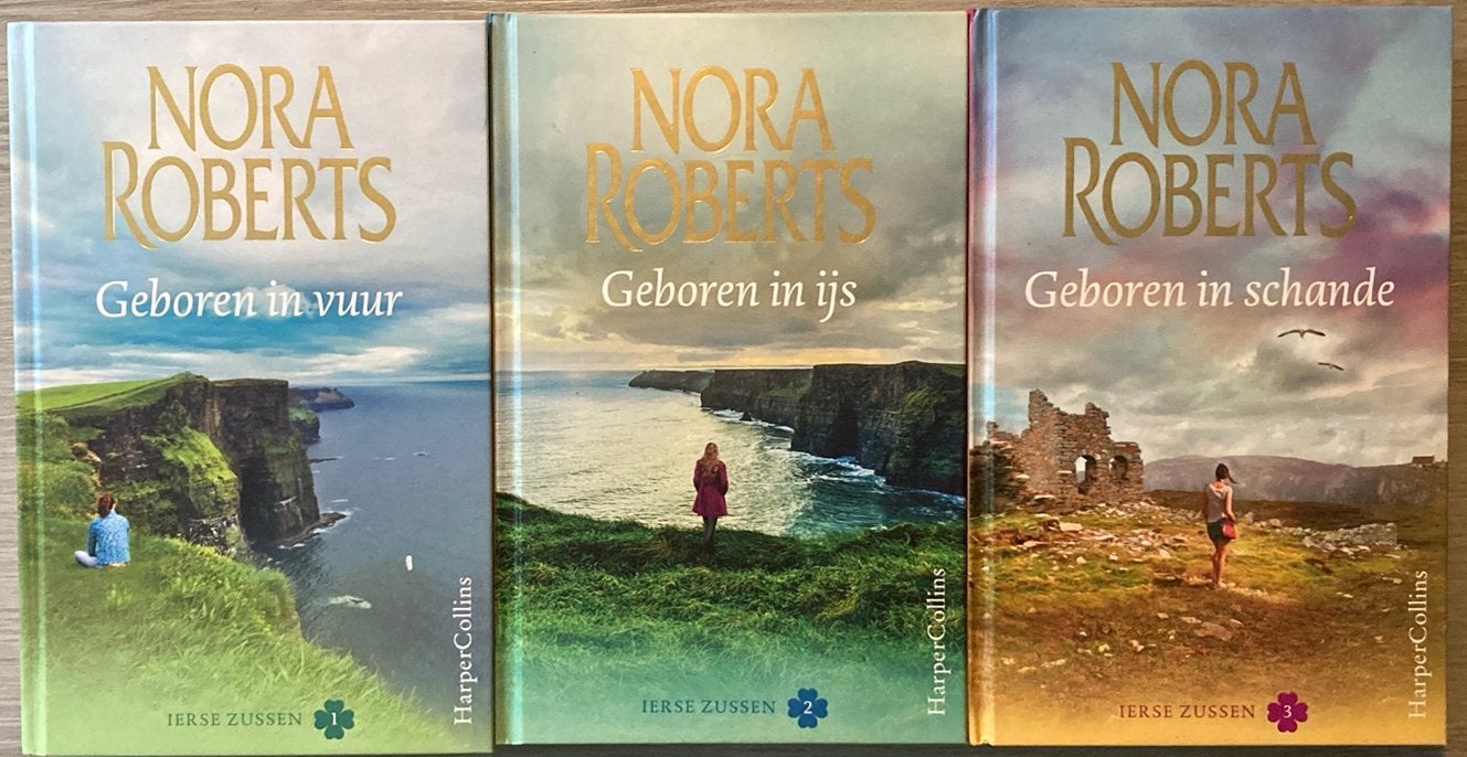Nora Roberts - Geboren in vuur/ijs/schande, Ophalen of Verzenden, Nora Roberts