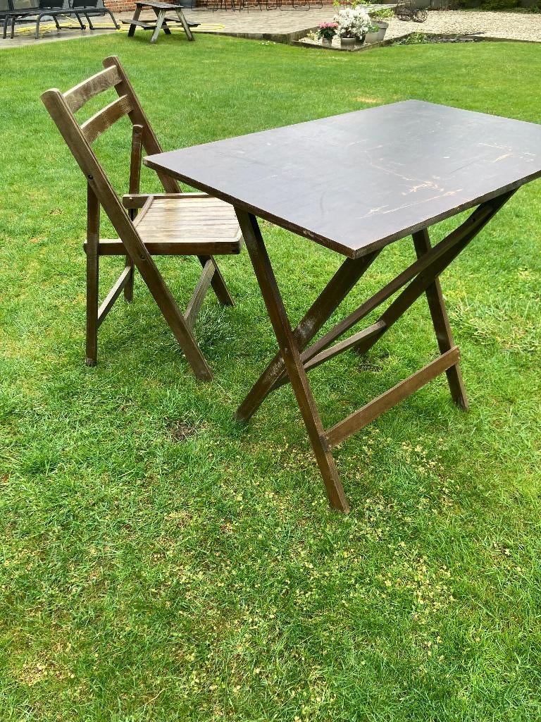 klapstoel klaptafel 25+10 klapstoelen klaptafels biertafel, Tuin en Terras, Ophalen