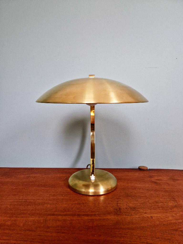 Bauhaus koperen bureaulamp, Egon Hillebrand, 1930, Antiek en Kunst, Ophalen of Verzenden