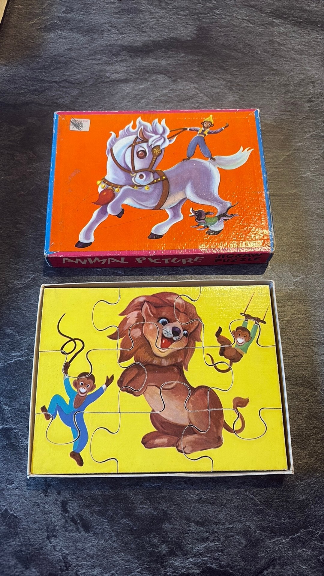 Vintage Houten Legpuzzel Circus, Ophalen of Verzenden, Gebruikt