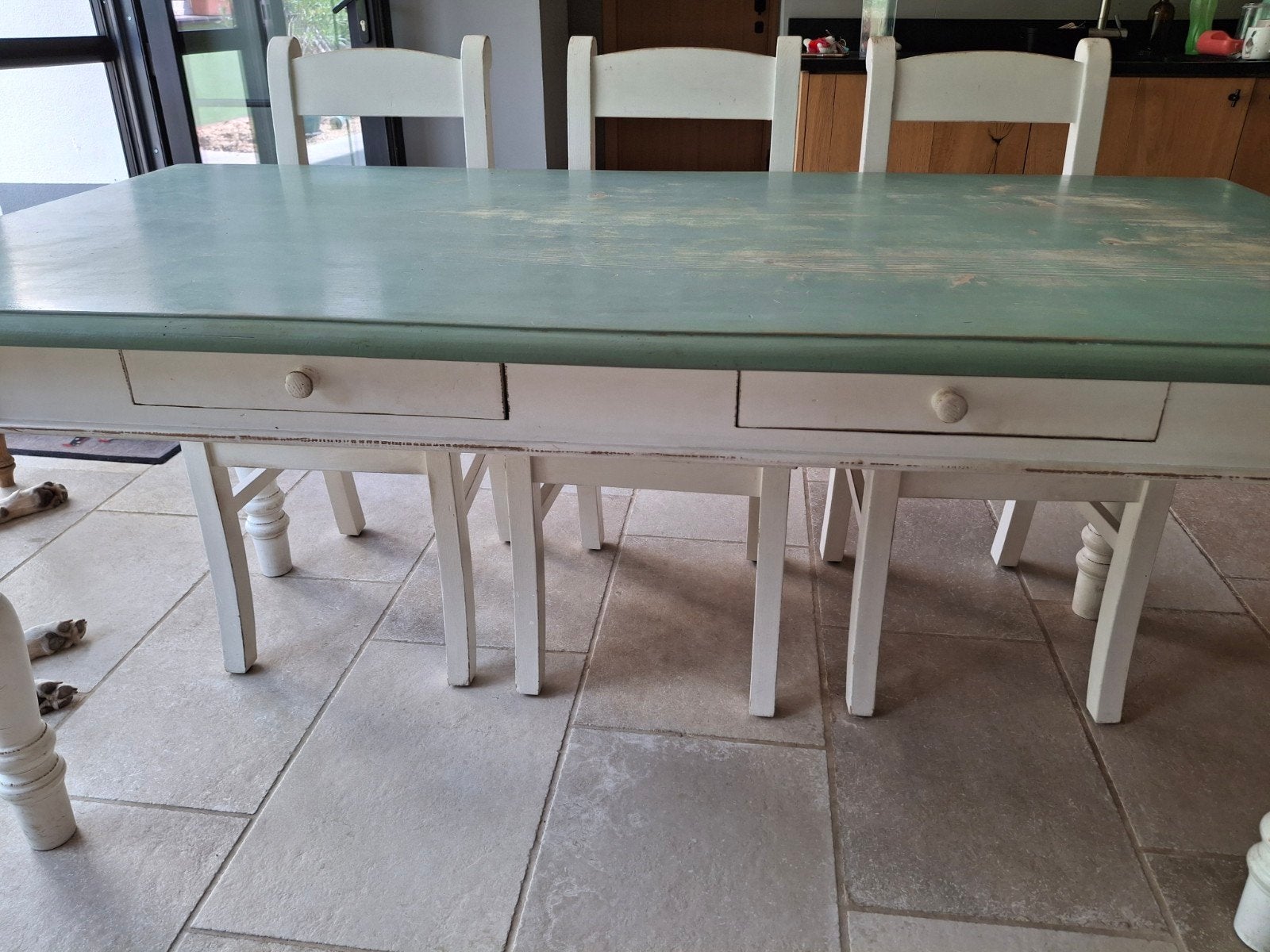 table de campagne avec chaises, 150 à 200 cm, Cinq personnes ou plus, Enlèvement, Utilisé