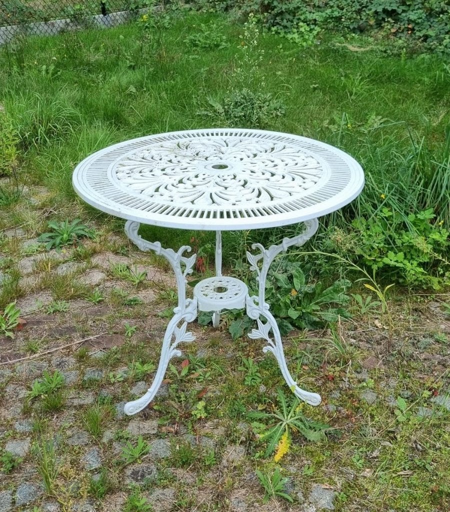 Aluminium bistro tafel, Ophalen, Gebruikt, Rond, Aluminium