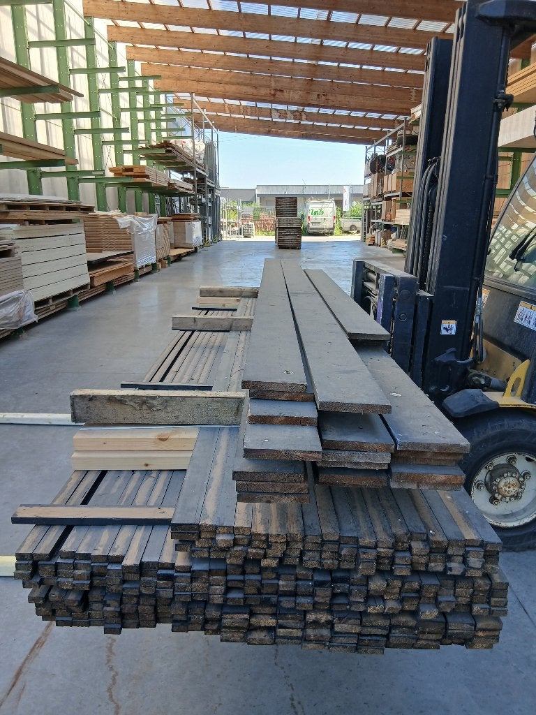 Gevelbekleding thermo vuren zwart geverfd, Planche, 300 cm ou plus, Comme neuf, Épicéa