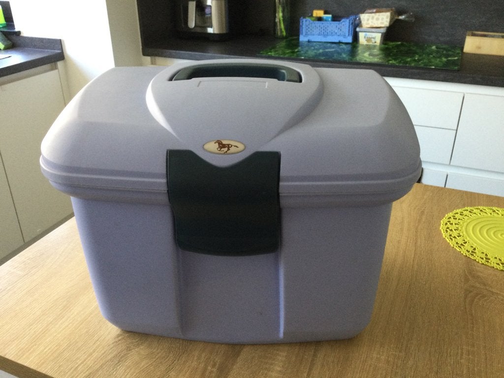 Stevige box  / case, perfecte staat., Enlèvement, Comme neuf, Bleu, Rigide
