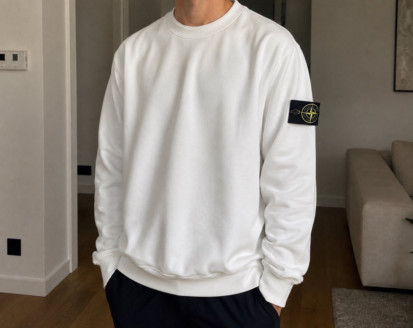Stone island, Ophalen, Nieuw, Maat 46 (S) of kleiner, Wit